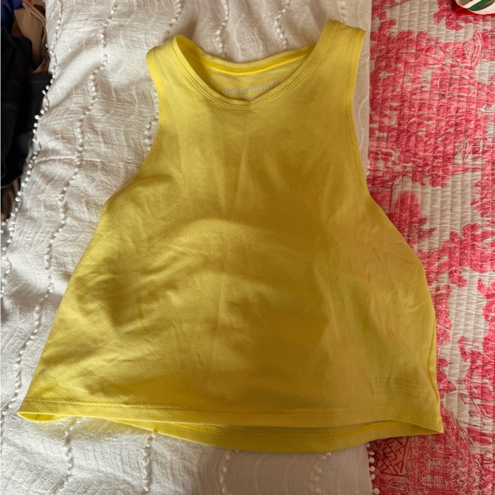 Outdoor Voices Light Yellow Tank Top
